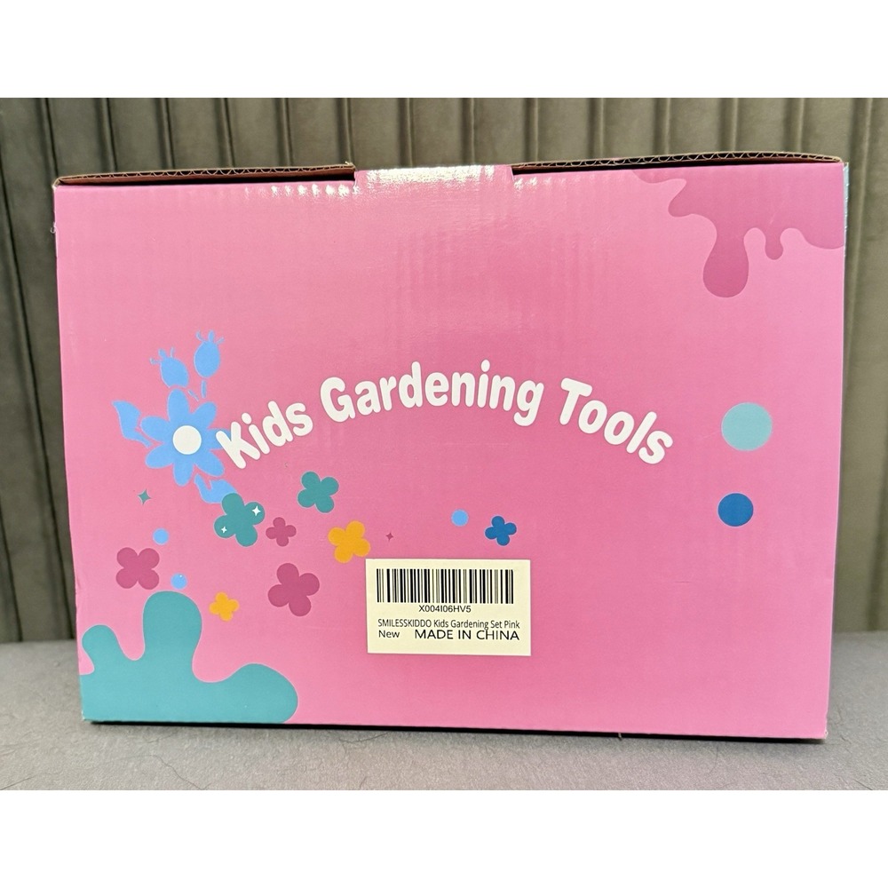 Smiless Kiddo Gardening Tools Kids OS Pink Excellent 7-Piece Outdoor Play Set - Picture 3 of 4
